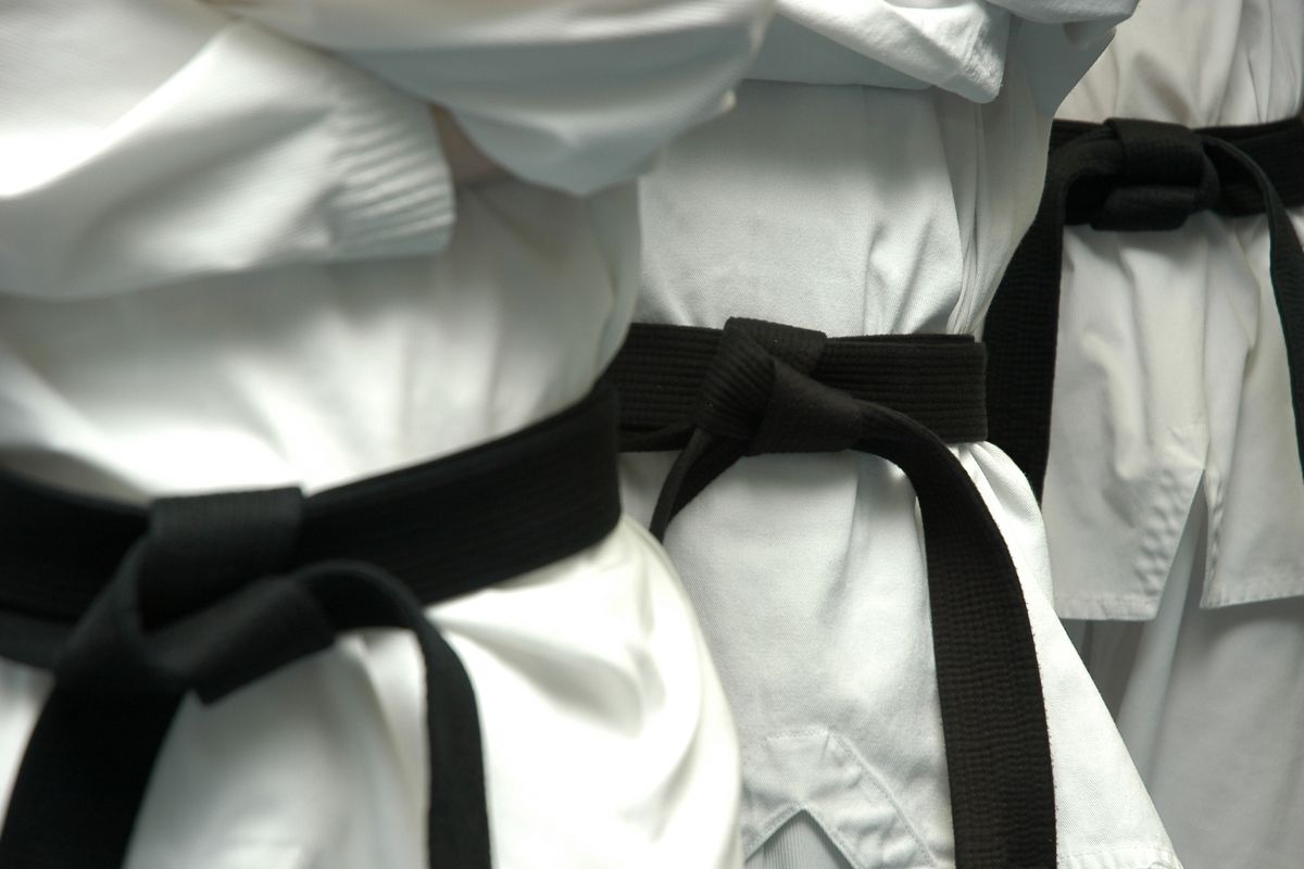 Black belt in karate