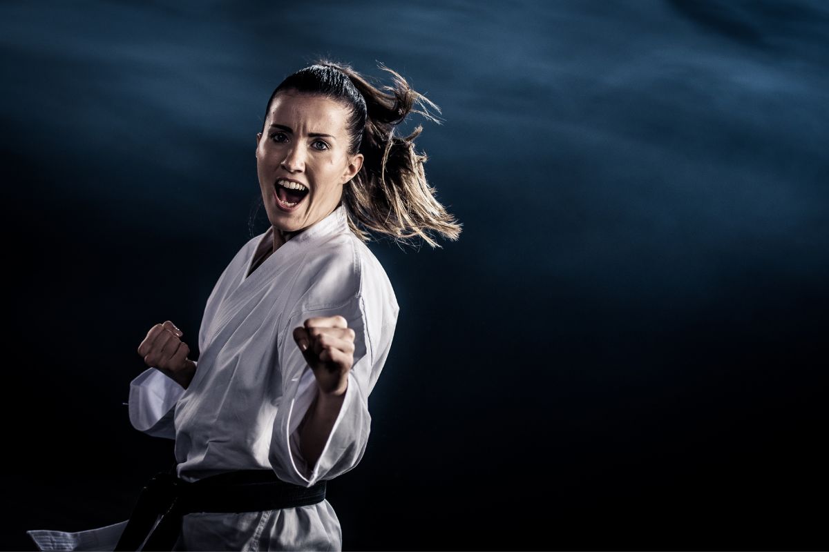 Female karate girl